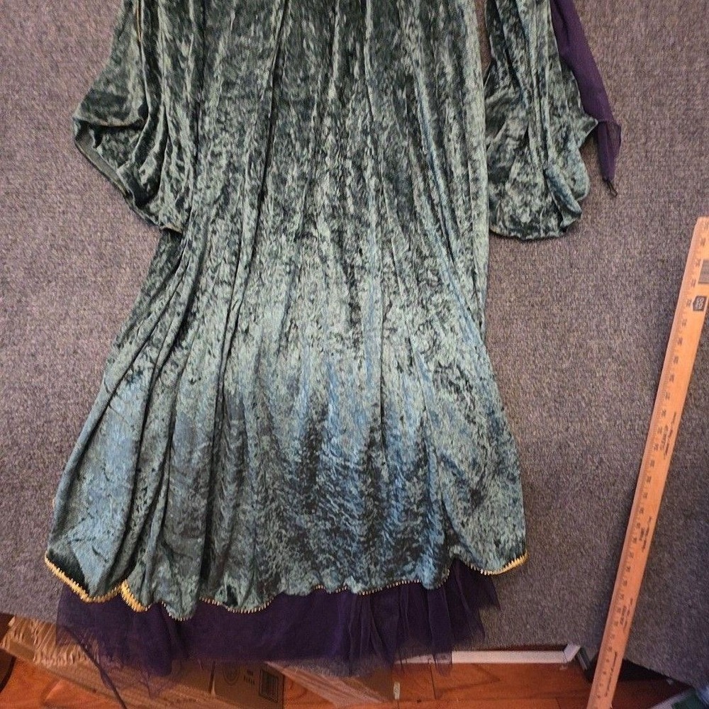 Spirit Dress Womens XL Green Velvet Hocus Pocus Corset Witch Winifred Sanderson - Picture 12 of 14